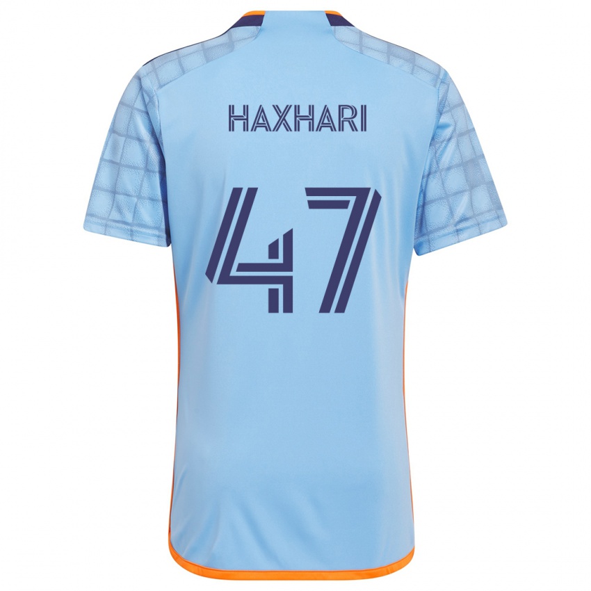 Niño Camiseta Klevis Haxhari #47 Azul Naranja 1ª Equipación 2024/25 La Camisa