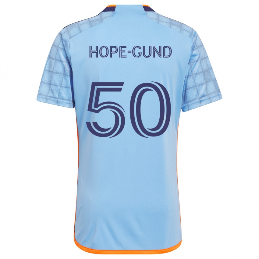 Niño Camiseta Kofi Hope-Gund #50 Azul Naranja 1ª Equipación 2024/25 La Camisa