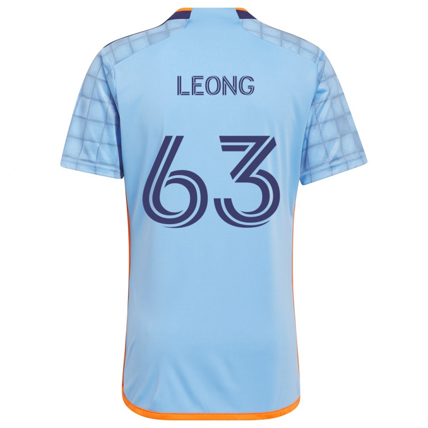 Niño Camiseta Matthew Leong #63 Azul Naranja 1ª Equipación 2024/25 La Camisa