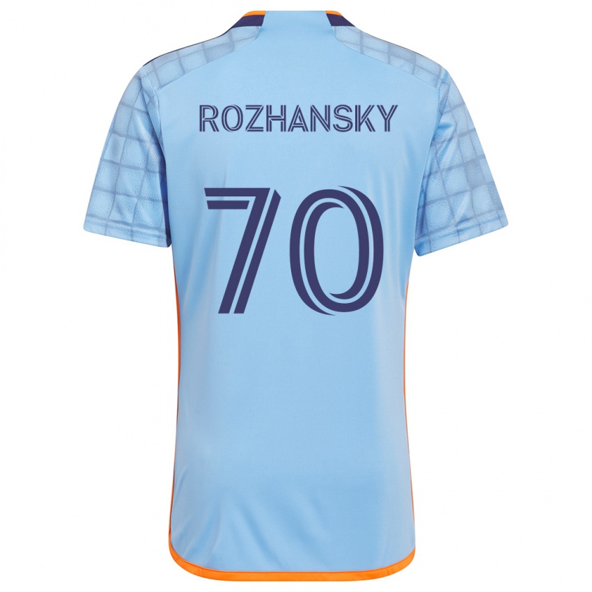 Niño Camiseta Jake Rozhansky #70 Azul Naranja 1ª Equipación 2024/25 La Camisa