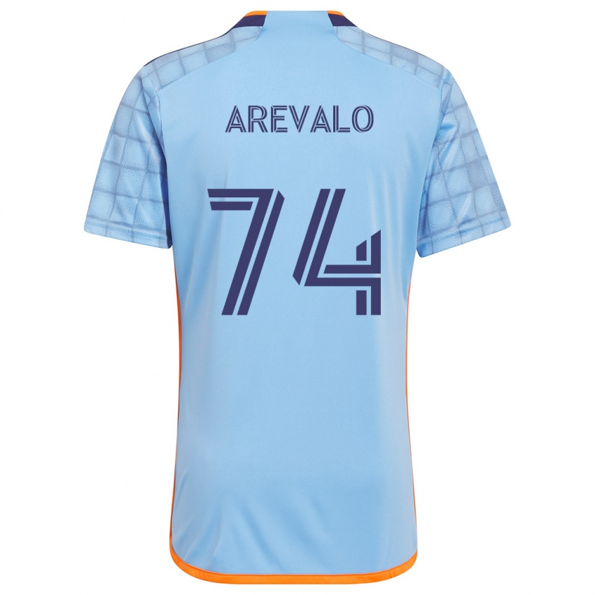 Niño Camiseta Ronny Arévalo #74 Azul Naranja 1ª Equipación 2024/25 La Camisa