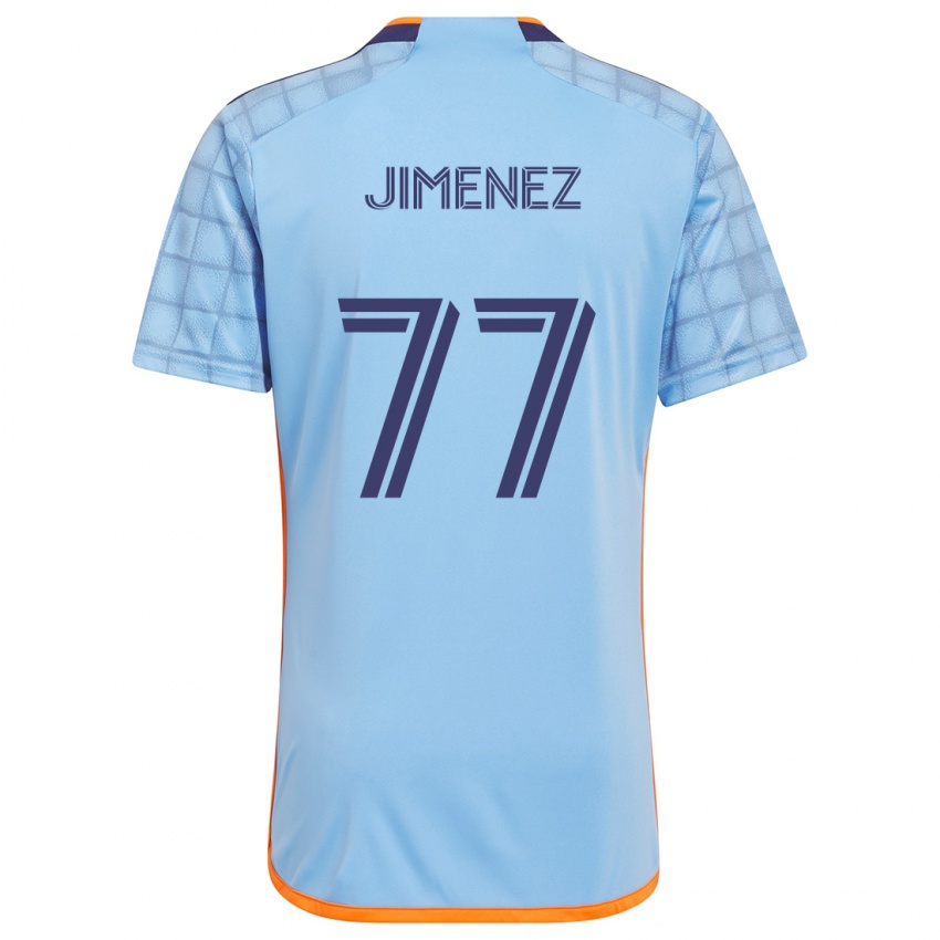 Niño Camiseta Jonathan Jiménez #77 Azul Naranja 1ª Equipación 2024/25 La Camisa