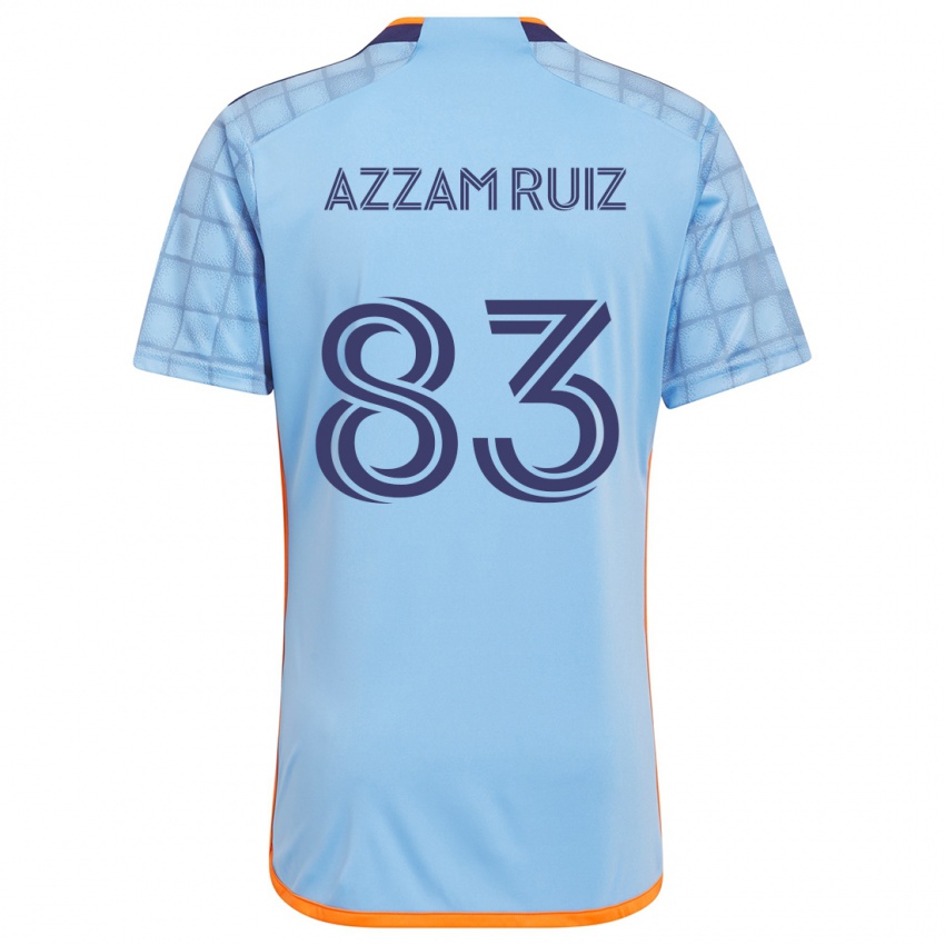 Niño Camiseta Camil Azzam Ruiz #83 Azul Naranja 1ª Equipación 2024/25 La Camisa