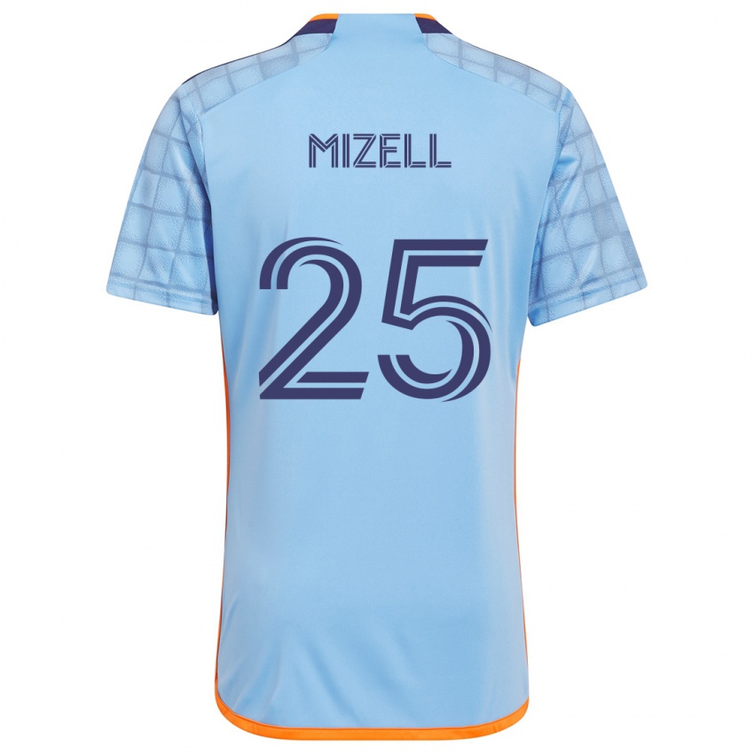 Niño Camiseta Cody Mizell #25 Azul Naranja 1ª Equipación 2024/25 La Camisa