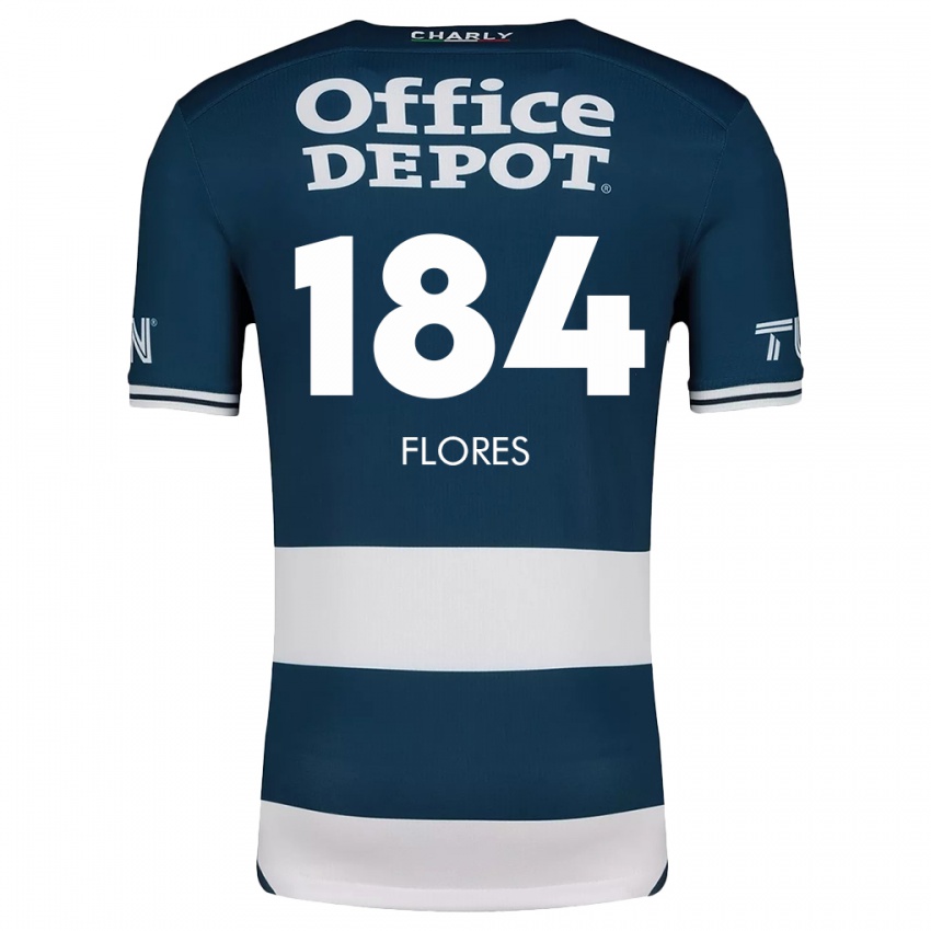 Niño Camiseta Jason Flores #184 Azul Blanco 1ª Equipación 2024/25 La Camisa