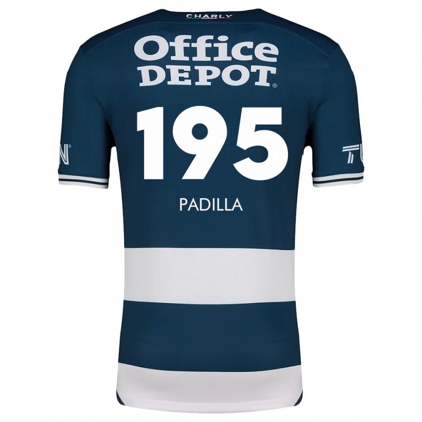 Niño Camiseta Ángel Padilla #195 Azul Blanco 1ª Equipación 2024/25 La Camisa