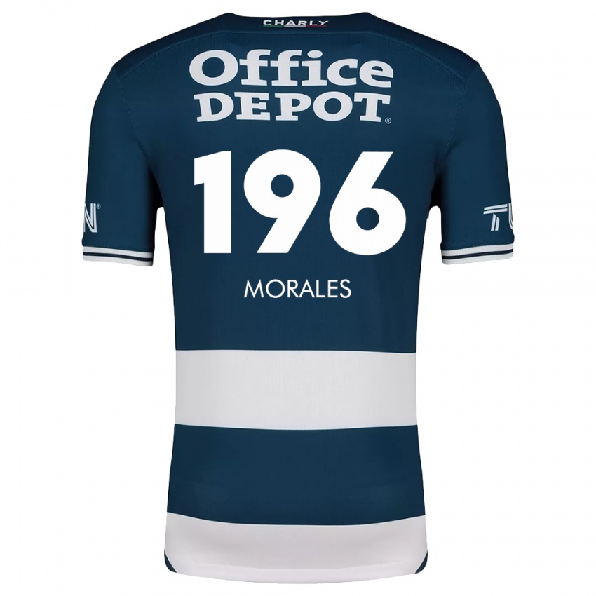 Niño Camiseta Erik Morales #196 Azul Blanco 1ª Equipación 2024/25 La Camisa