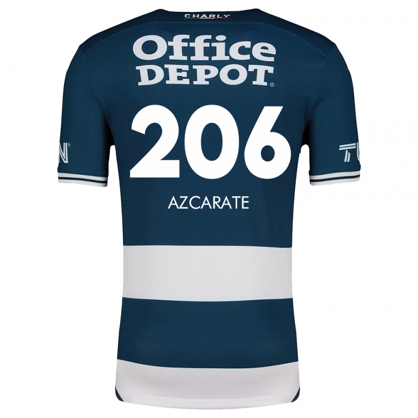 Niño Camiseta Yerar Azcárate #206 Azul Blanco 1ª Equipación 2024/25 La Camisa