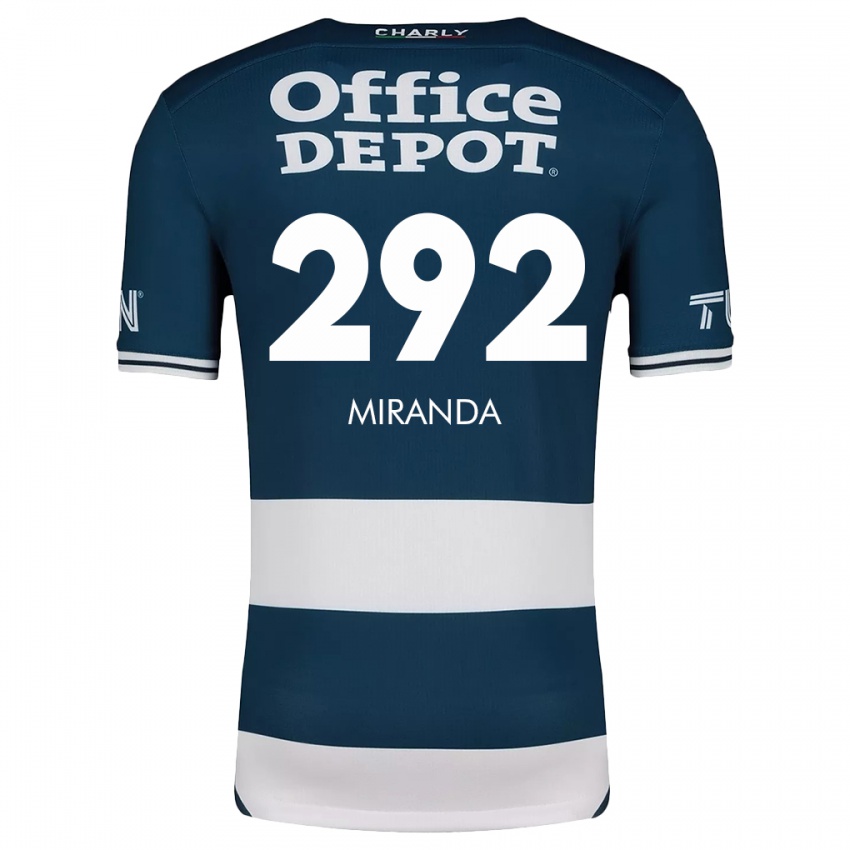 Niño Camiseta Herbey Miranda #292 Azul Blanco 1ª Equipación 2024/25 La Camisa