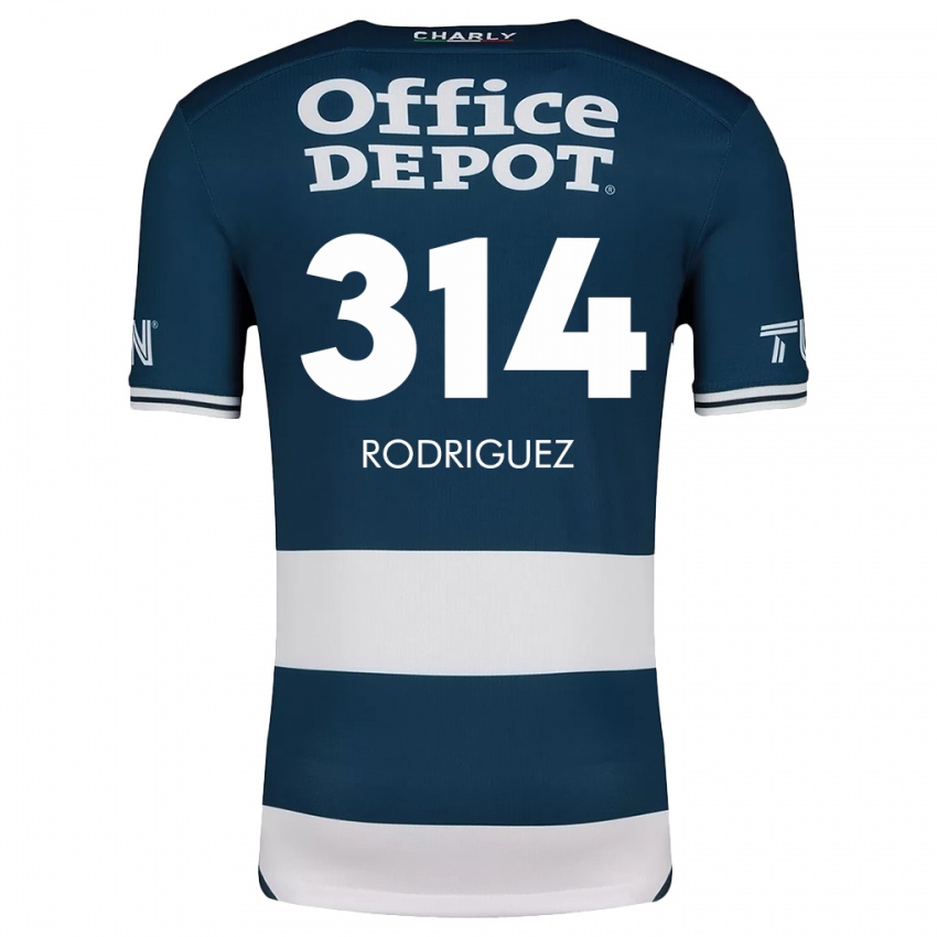 Niño Camiseta Alan Rodríguez #314 Azul Blanco 1ª Equipación 2024/25 La Camisa