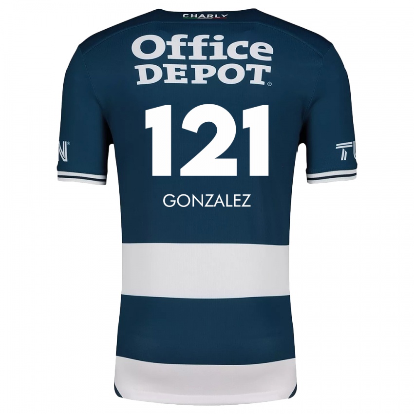 Niño Camiseta Cristian González #121 Azul Blanco 1ª Equipación 2024/25 La Camisa