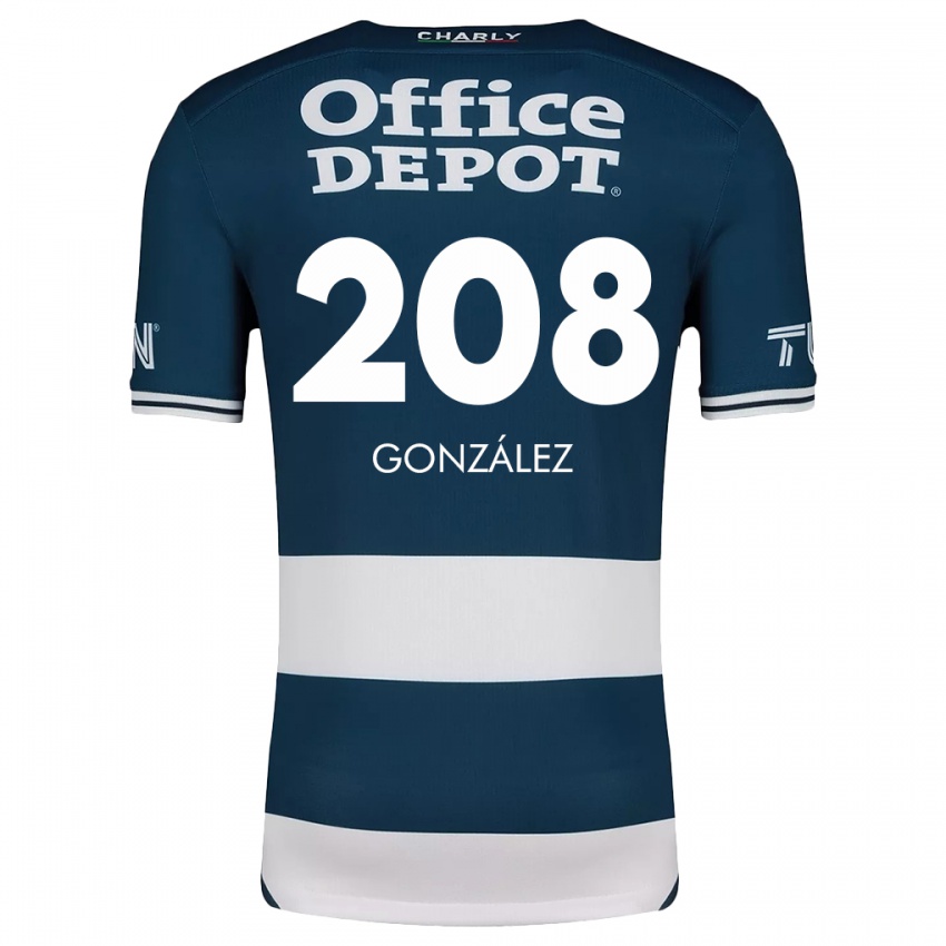 Niño Camiseta Osvaldo González #208 Azul Blanco 1ª Equipación 2024/25 La Camisa