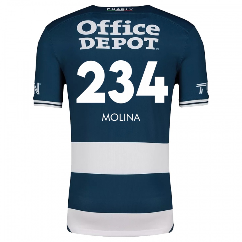 Niño Camiseta Yoshimar Molina #234 Azul Blanco 1ª Equipación 2024/25 La Camisa