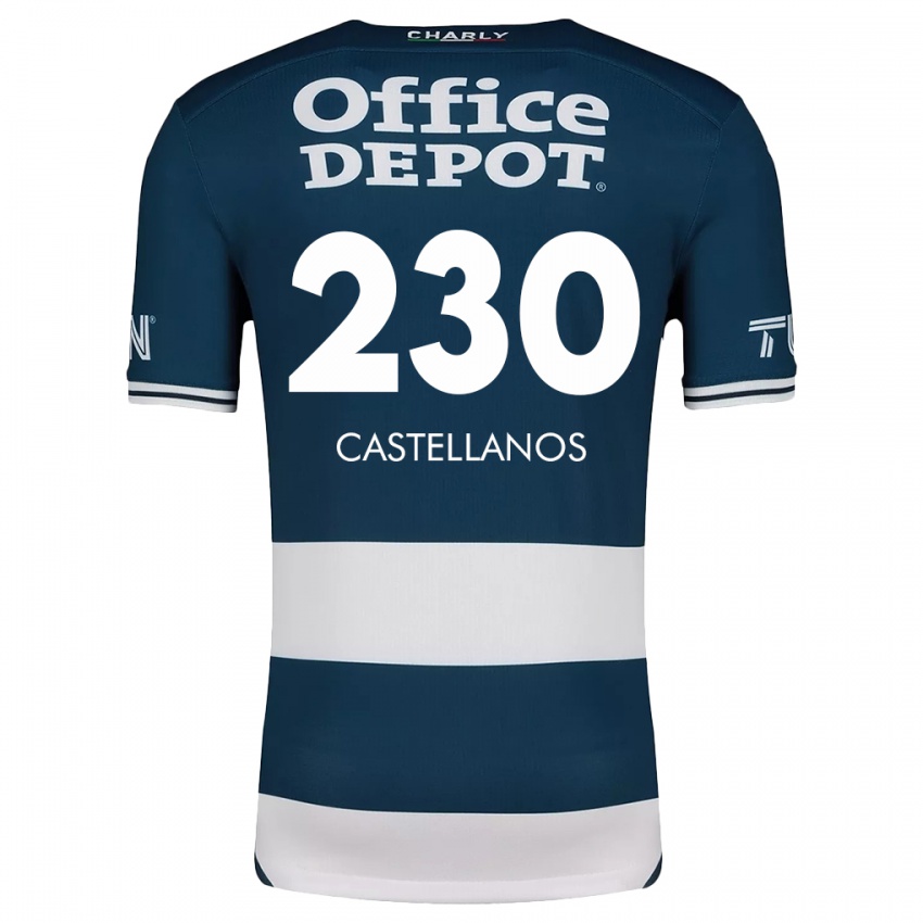 Niño Camiseta Edson Castellanos #230 Azul Blanco 1ª Equipación 2024/25 La Camisa