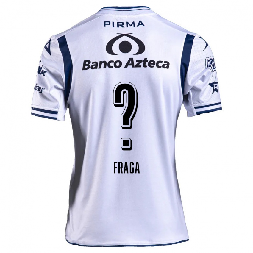 Niño Camiseta Miguel Fraga #0 Blanco Azul Marino 1ª Equipación 2024/25 La Camisa