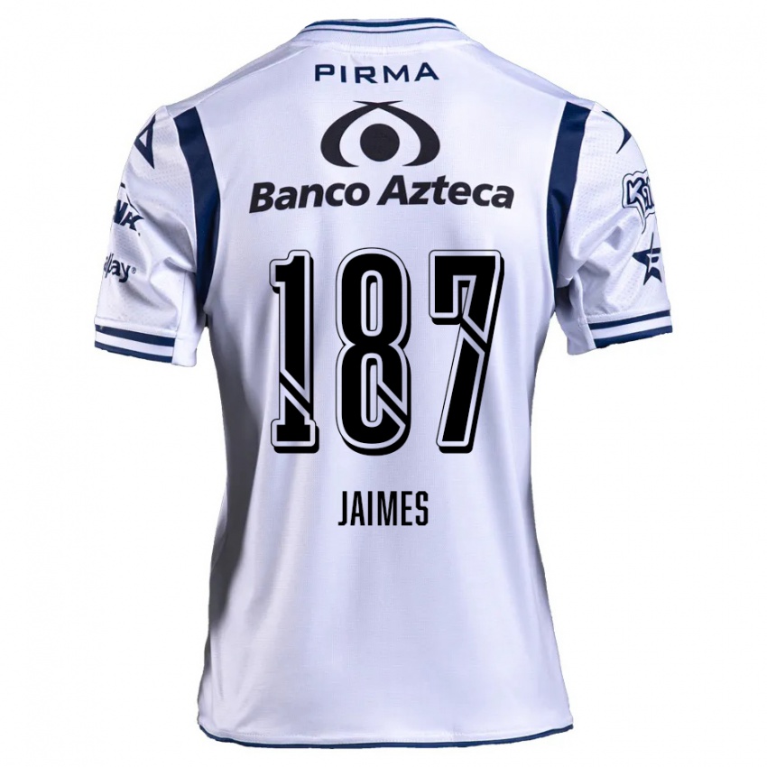 Niño Camiseta Tristhan Jaimes #187 Blanco Azul Marino 1ª Equipación 2024/25 La Camisa