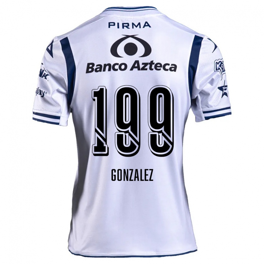 Niño Camiseta Samuel González #199 Blanco Azul Marino 1ª Equipación 2024/25 La Camisa