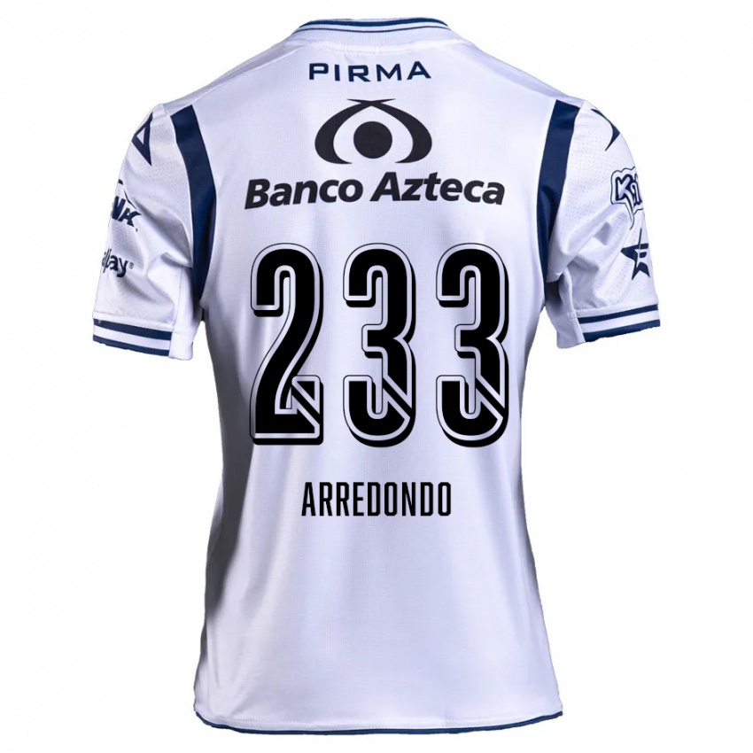 Niño Camiseta Ángel Arredondo #233 Blanco Azul Marino 1ª Equipación 2024/25 La Camisa