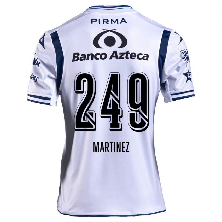 Niño Camiseta Juan Martínez #249 Blanco Azul Marino 1ª Equipación 2024/25 La Camisa