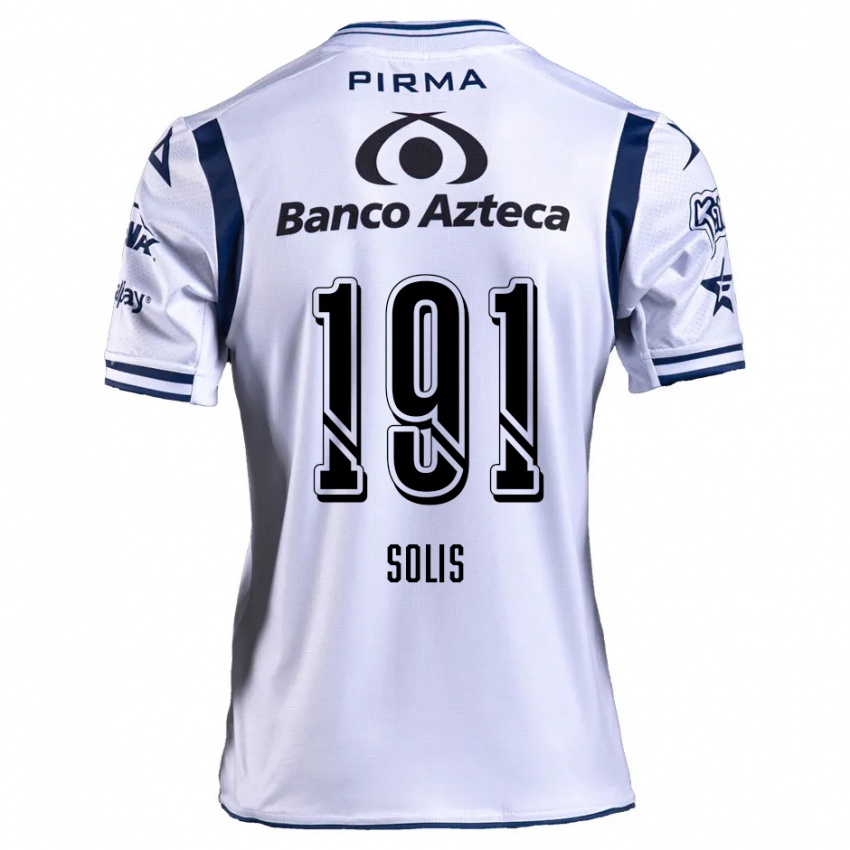 Niño Camiseta César Solís #191 Blanco Azul Marino 1ª Equipación 2024/25 La Camisa