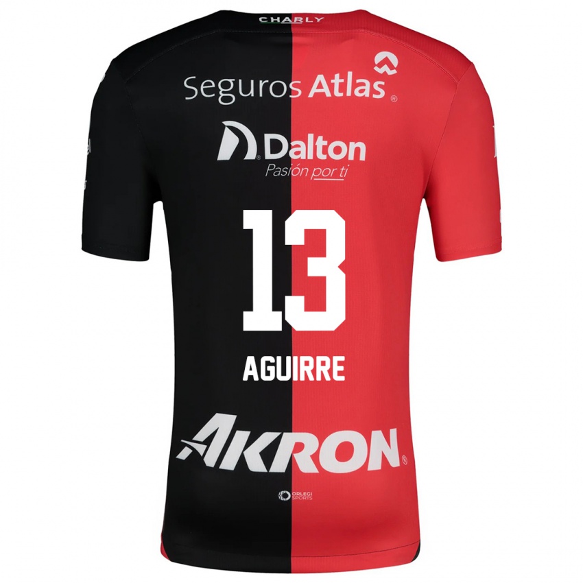 Niño Camiseta Gaddi Aguirre #13 Negro Rojo 1ª Equipación 2024/25 La Camisa