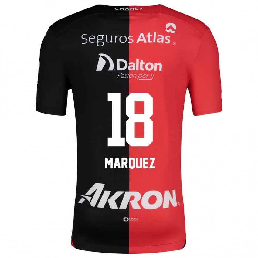 Niño Camiseta Jeremy Márquez #18 Negro Rojo 1ª Equipación 2024/25 La Camisa