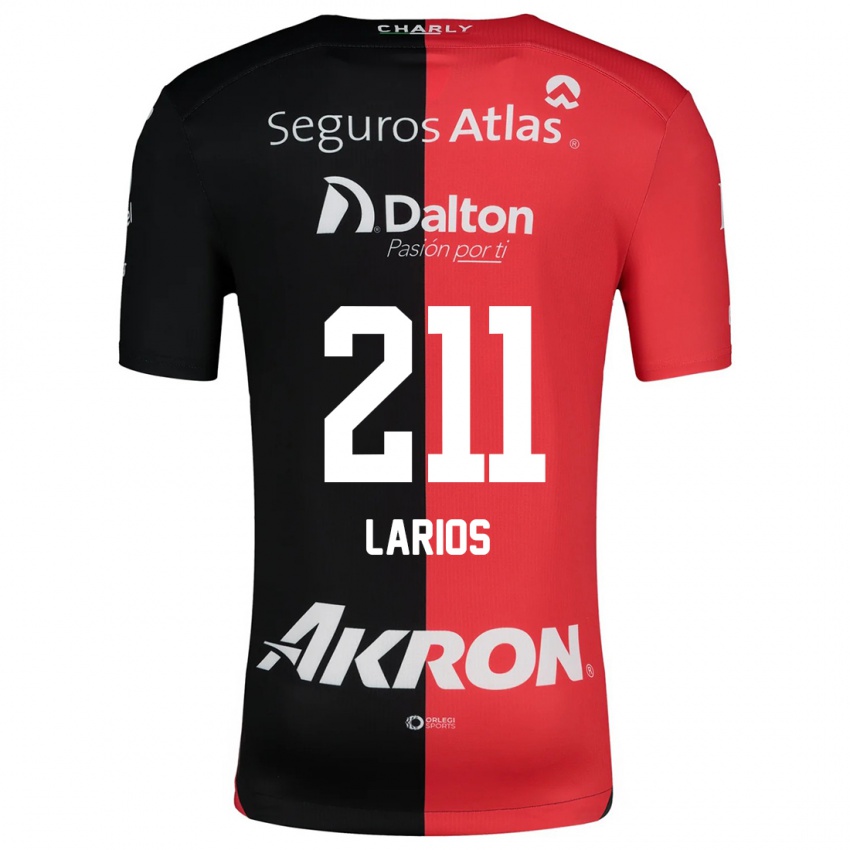 Niño Camiseta Israel Larios #211 Negro Rojo 1ª Equipación 2024/25 La Camisa