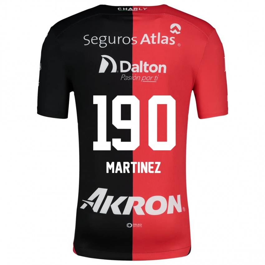 Niño Camiseta Luis Carlos Martínez #190 Negro Rojo 1ª Equipación 2024/25 La Camisa