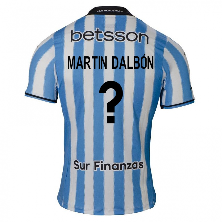 Niño Camiseta Juan Martin Dalbón #0 Azul Blanco Negro 1ª Equipación 2024/25 La Camisa