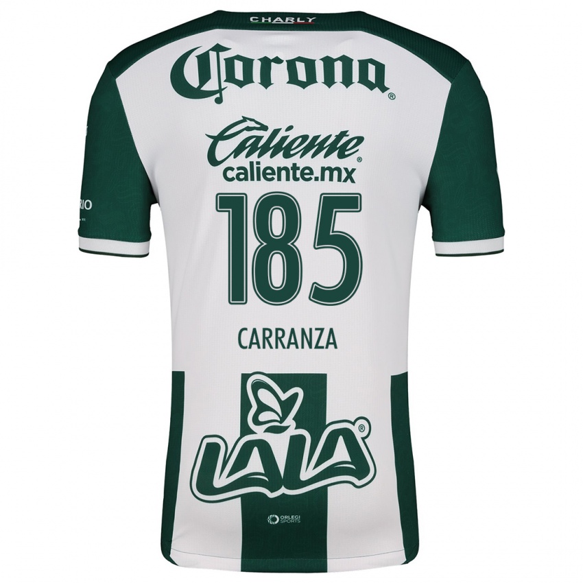 Niño Camiseta Héctor Carranza #185 Verde Blanco 1ª Equipación 2024/25 La Camisa