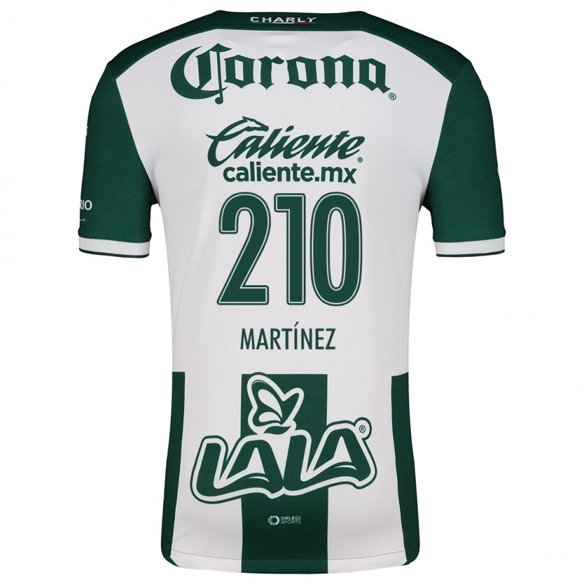 Niño Camiseta André Martínez #210 Verde Blanco 1ª Equipación 2024/25 La Camisa