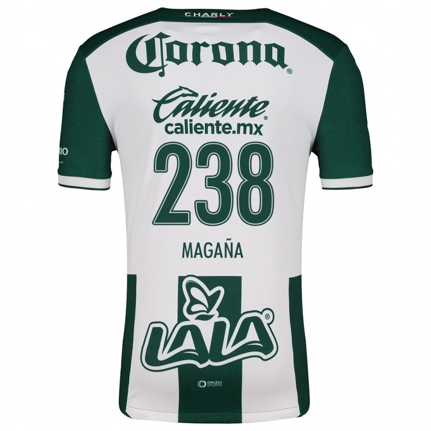 Niño Camiseta Emilio Magaña #238 Verde Blanco 1ª Equipación 2024/25 La Camisa