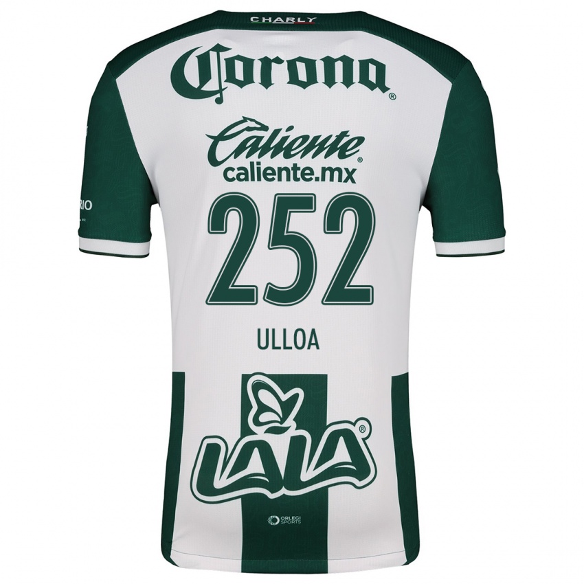 Niño Camiseta José Ulloa #252 Verde Blanco 1ª Equipación 2024/25 La Camisa