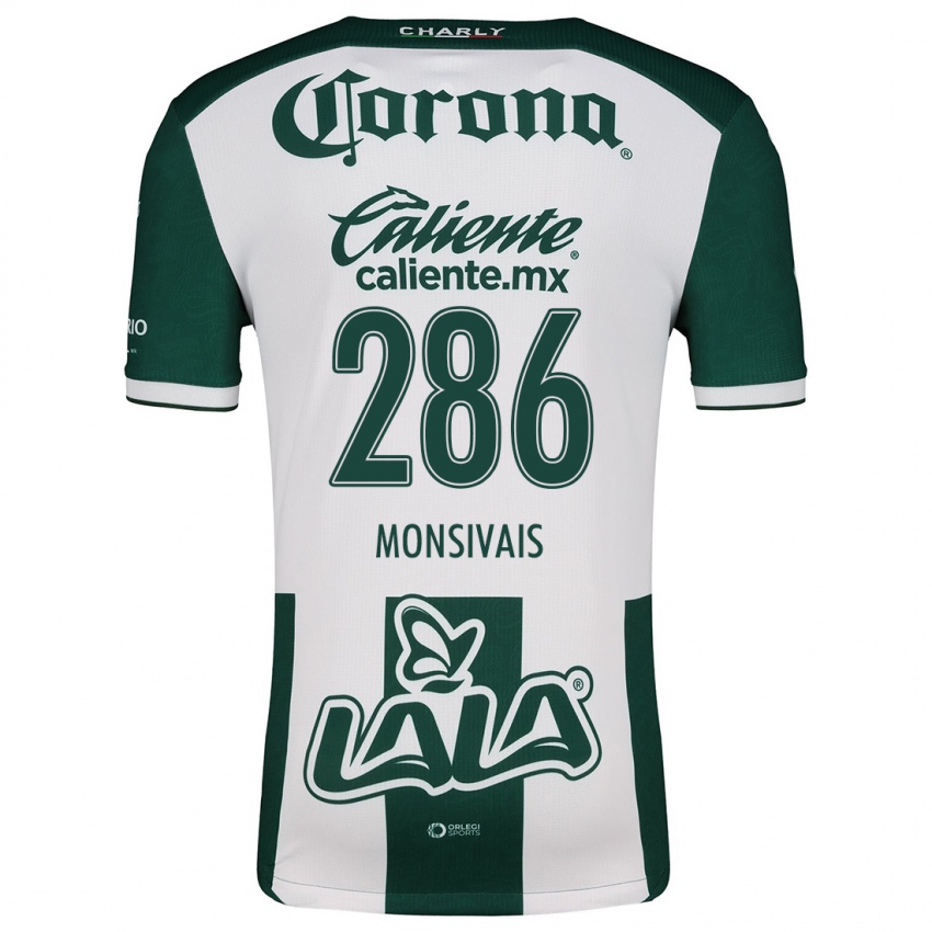 Niño Camiseta Giovani Monsivais #286 Verde Blanco 1ª Equipación 2024/25 La Camisa