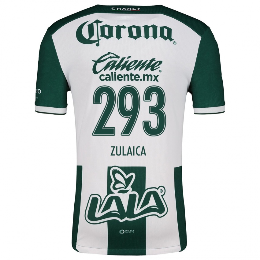 Niño Camiseta José Zulaica #293 Verde Blanco 1ª Equipación 2024/25 La Camisa