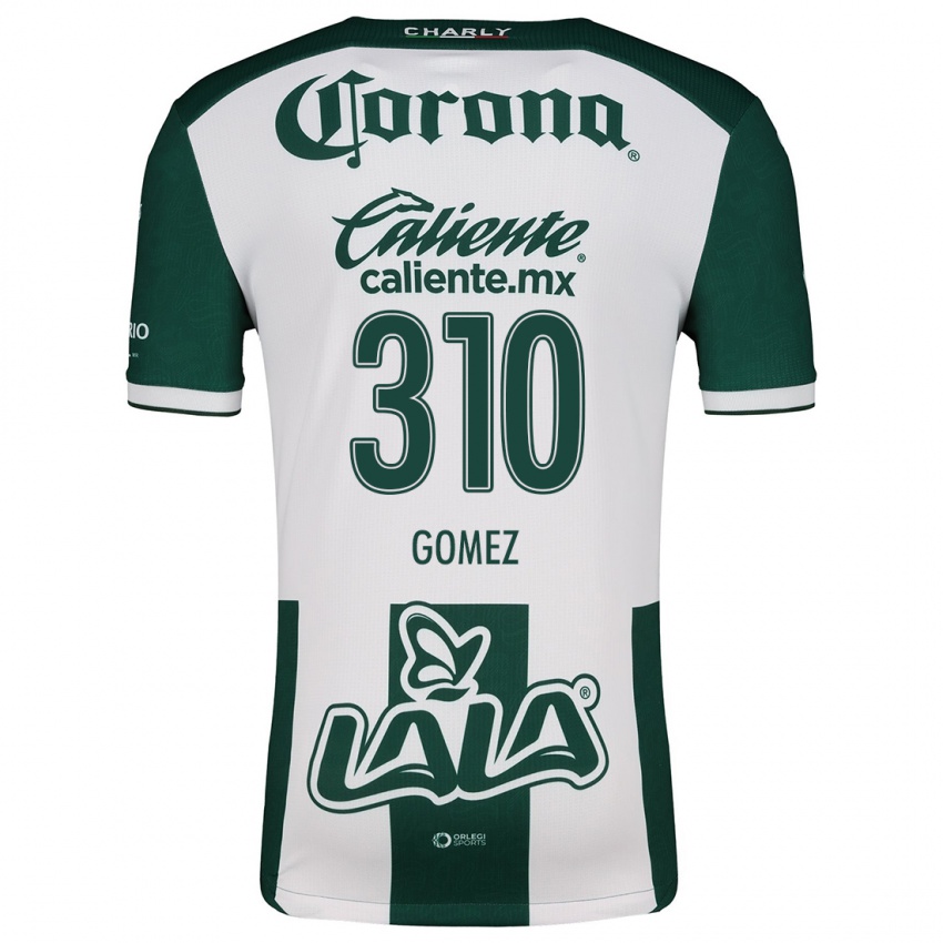 Niño Camiseta Luis Gómez #310 Verde Blanco 1ª Equipación 2024/25 La Camisa