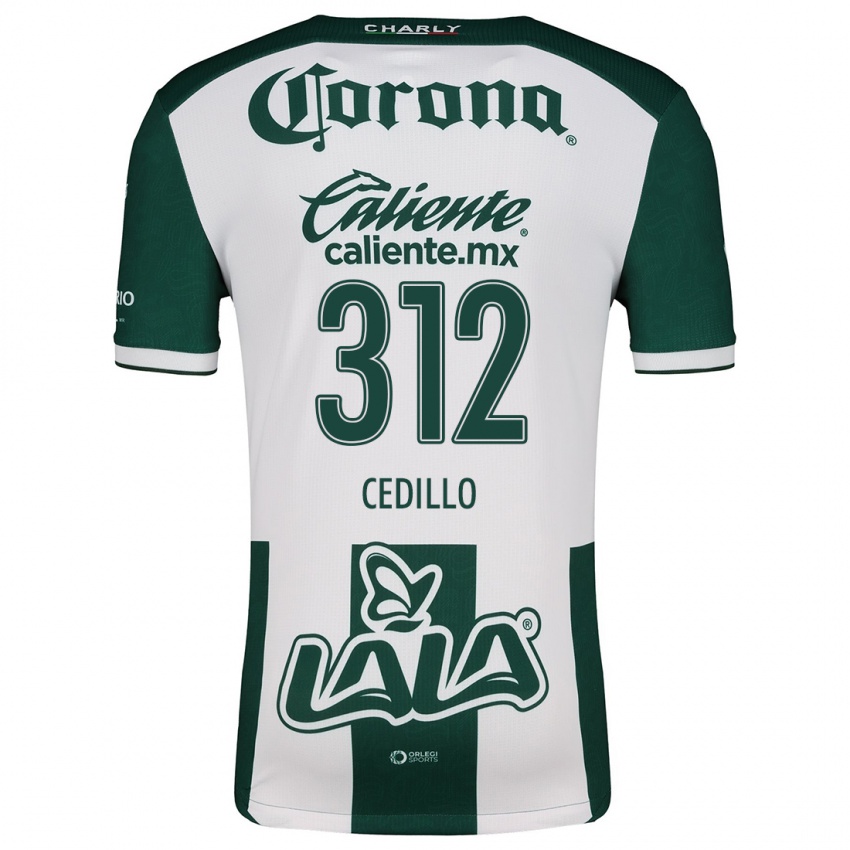 Niño Camiseta Nelson Cedillo #312 Verde Blanco 1ª Equipación 2024/25 La Camisa