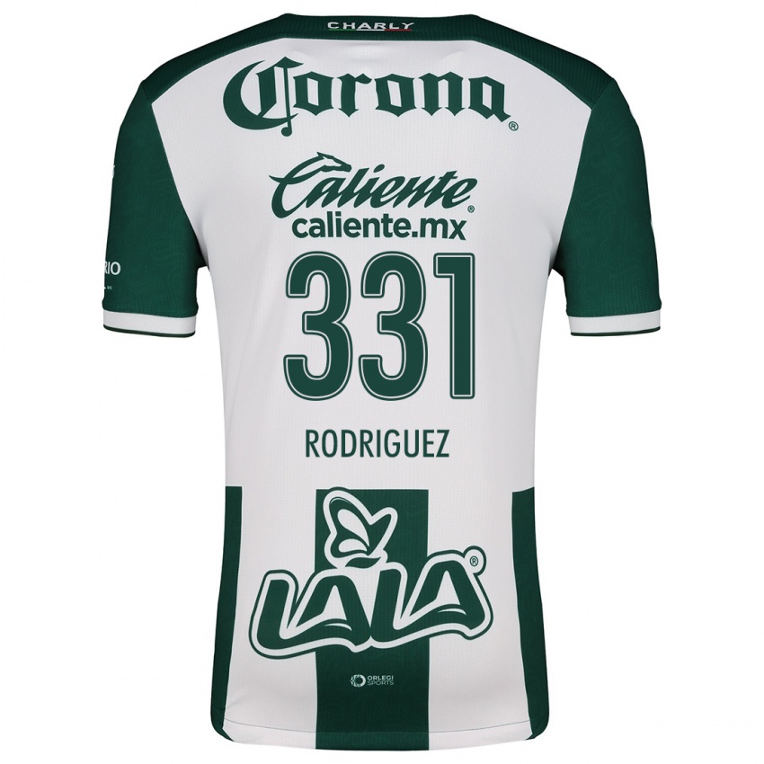 Niño Camiseta Juan Rodríguez #331 Verde Blanco 1ª Equipación 2024/25 La Camisa