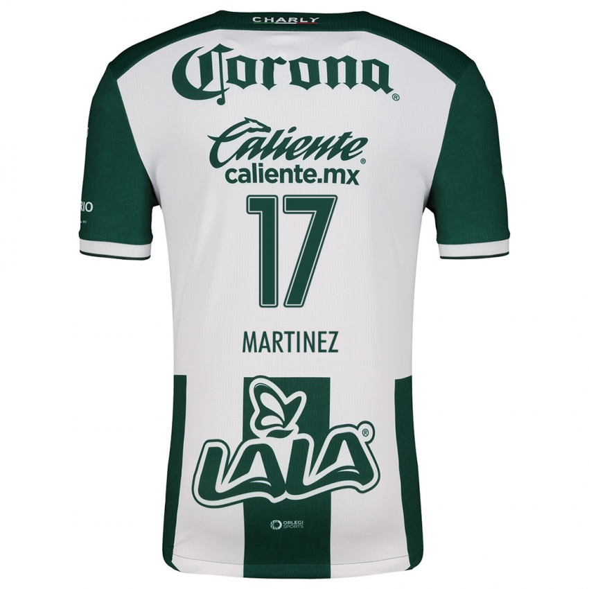 Niño Camiseta Marianne Martínez #17 Verde Blanco 1ª Equipación 2024/25 La Camisa