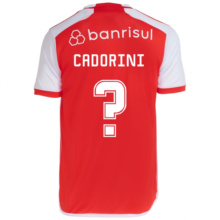 Niño Camiseta Matheus Cadorini #0 Rojo Blanco 1ª Equipación 2024/25 La Camisa