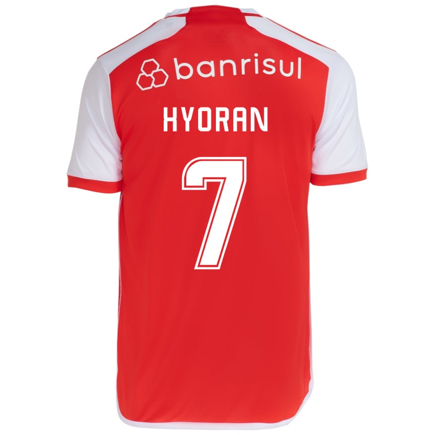 Niño Camiseta Hyoran #7 Rojo Blanco 1ª Equipación 2024/25 La Camisa