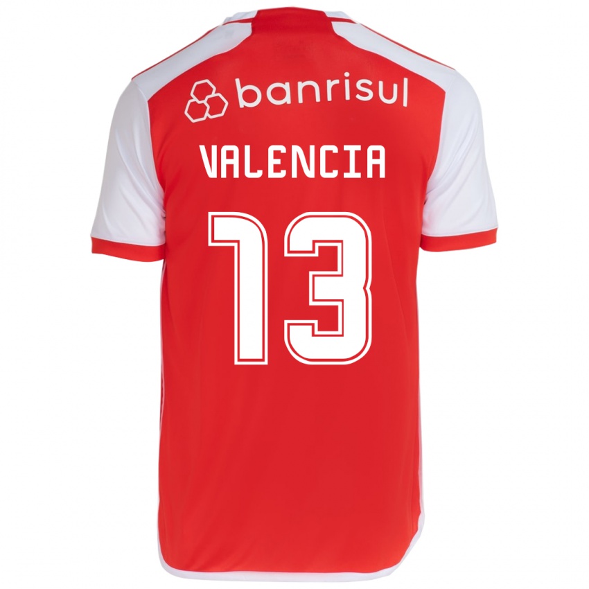 Niño Camiseta Enner Valencia #13 Rojo Blanco 1ª Equipación 2024/25 La Camisa