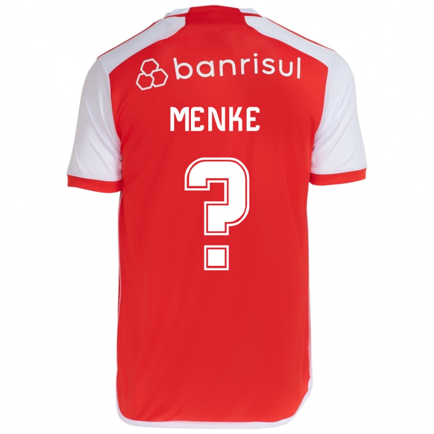 Niño Camiseta Henrique Menke #0 Rojo Blanco 1ª Equipación 2024/25 La Camisa