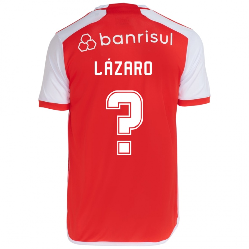 Niño Camiseta Lázaro #0 Rojo Blanco 1ª Equipación 2024/25 La Camisa