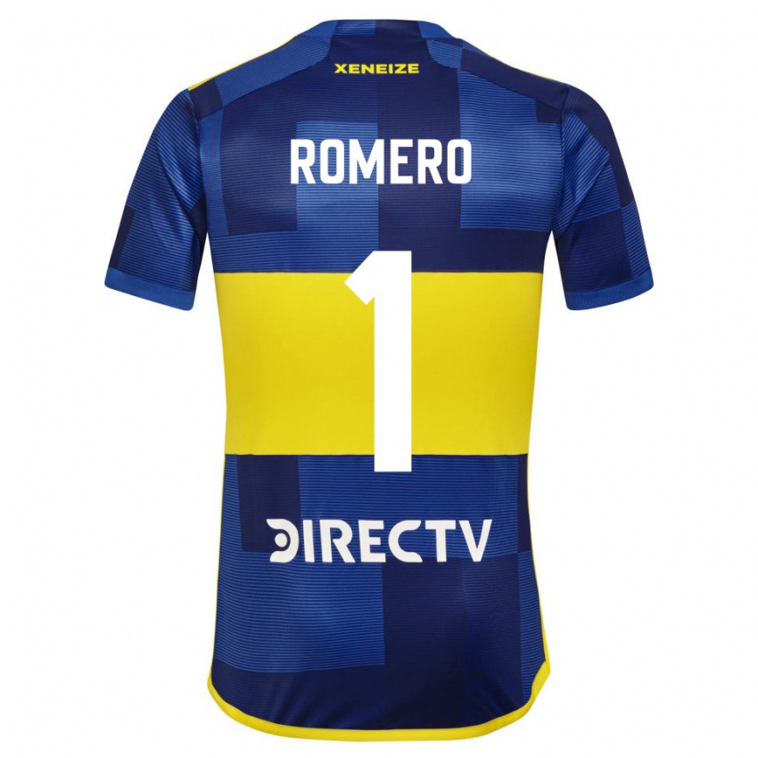 Niño Camiseta Sergio Romero #1 Azul Amarillo 1ª Equipación 2024/25 La Camisa