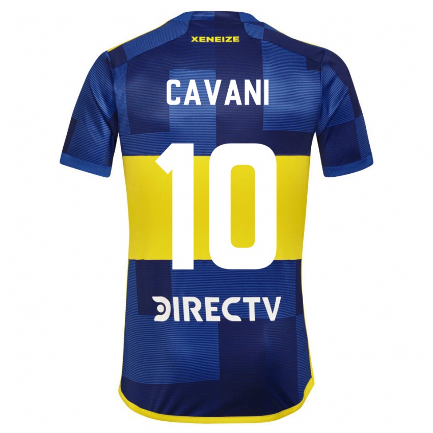 Niño Camiseta Edinson Cavani #10 Azul Amarillo 1ª Equipación 2024/25 La Camisa