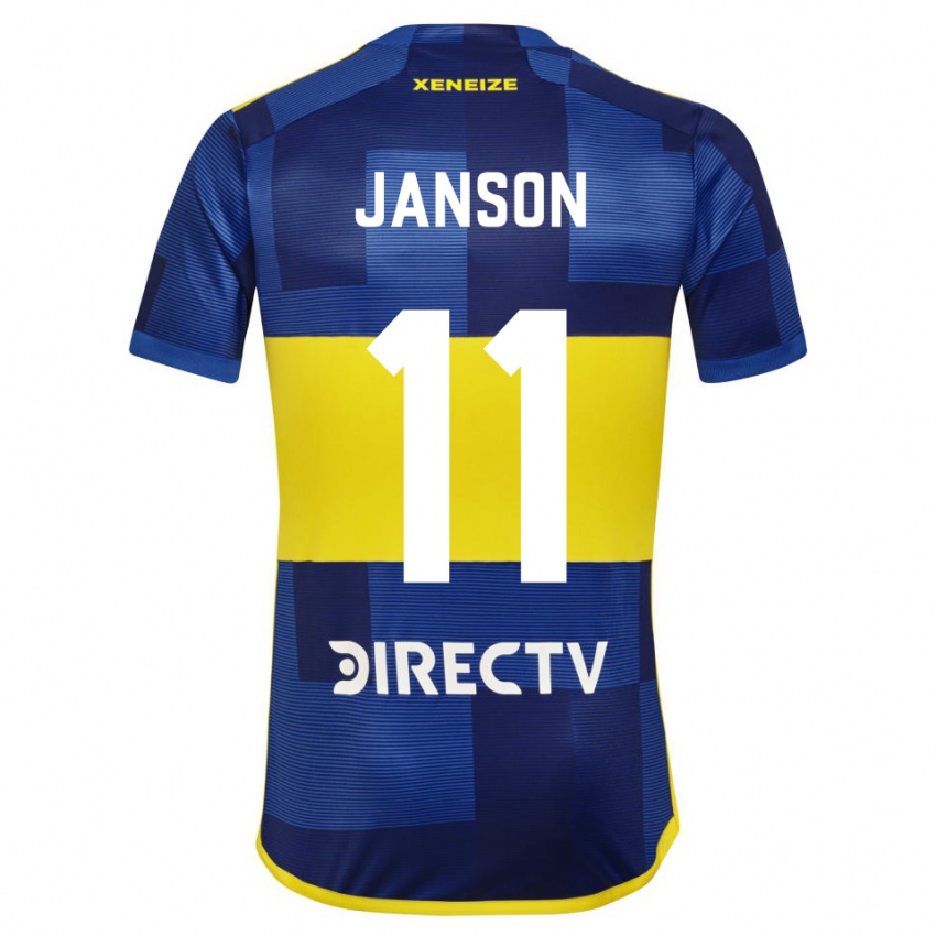 Niño Camiseta Lucas Janson #11 Azul Amarillo 1ª Equipación 2024/25 La Camisa