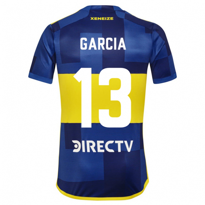 Niño Camiseta Javier Garcia #13 Azul Amarillo 1ª Equipación 2024/25 La Camisa