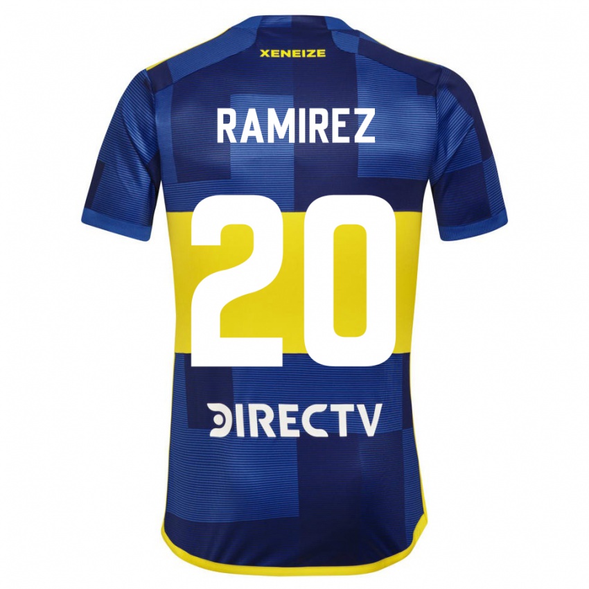 Niño Camiseta Juan Ramirez #20 Azul Amarillo 1ª Equipación 2024/25 La Camisa