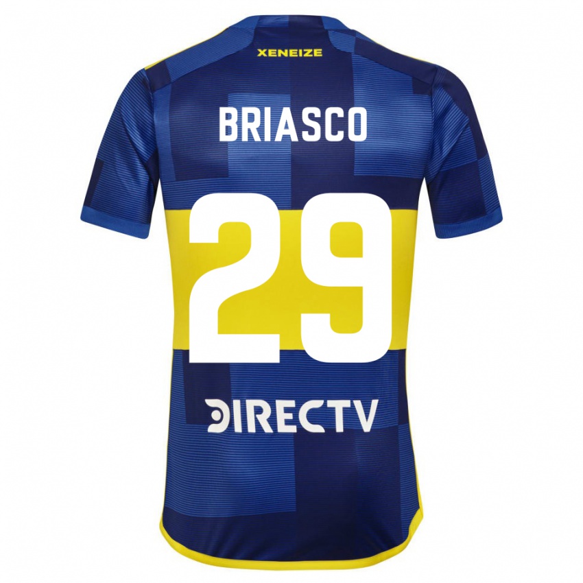 Niño Camiseta Norberto Briasco #29 Azul Amarillo 1ª Equipación 2024/25 La Camisa